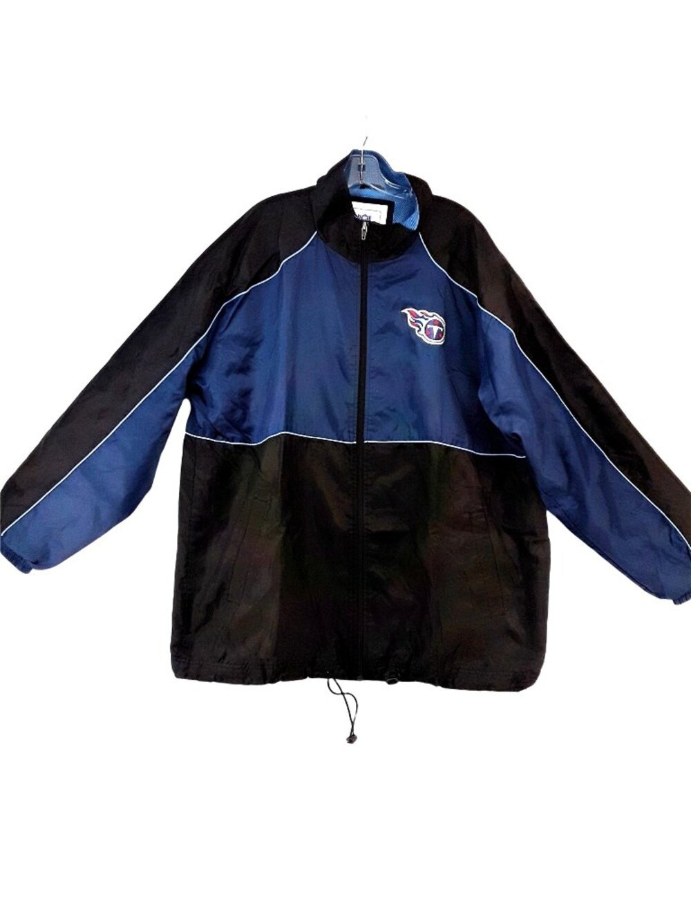 Tennessee Titans NFL Windbreaker Jacket XL Full Zip Blue & Black